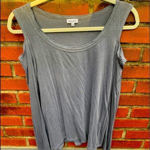 Cold shoulder long sleeve tshirt